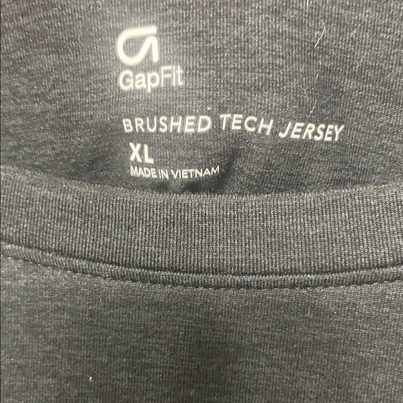 GapFit Black Brushed Tech Jersey Long Sleeve Top XL - Picture 2 of 7